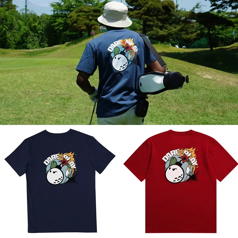 

2024 Dareplay Golf Summer 100% Cotton New Men's and Women's Universal Golf Sports T-shirt Outdoor Short Sleeve Golf Clothes