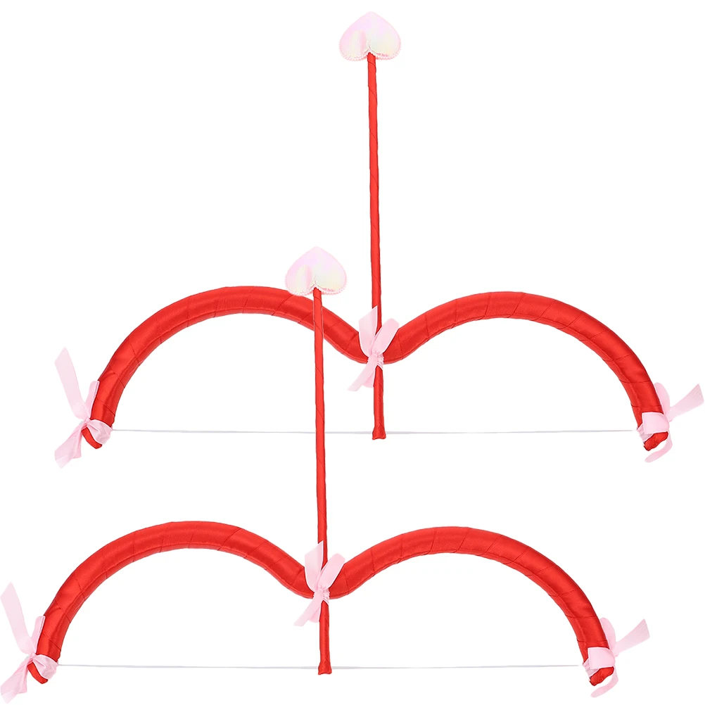 

2 Sets Cupid Bow Arrow Foams Bow Arrow Prop Valentine'S Day Cupid Cosplay Prop Cupid Angel Bow Arrow Suit Makeup Ball Dressing