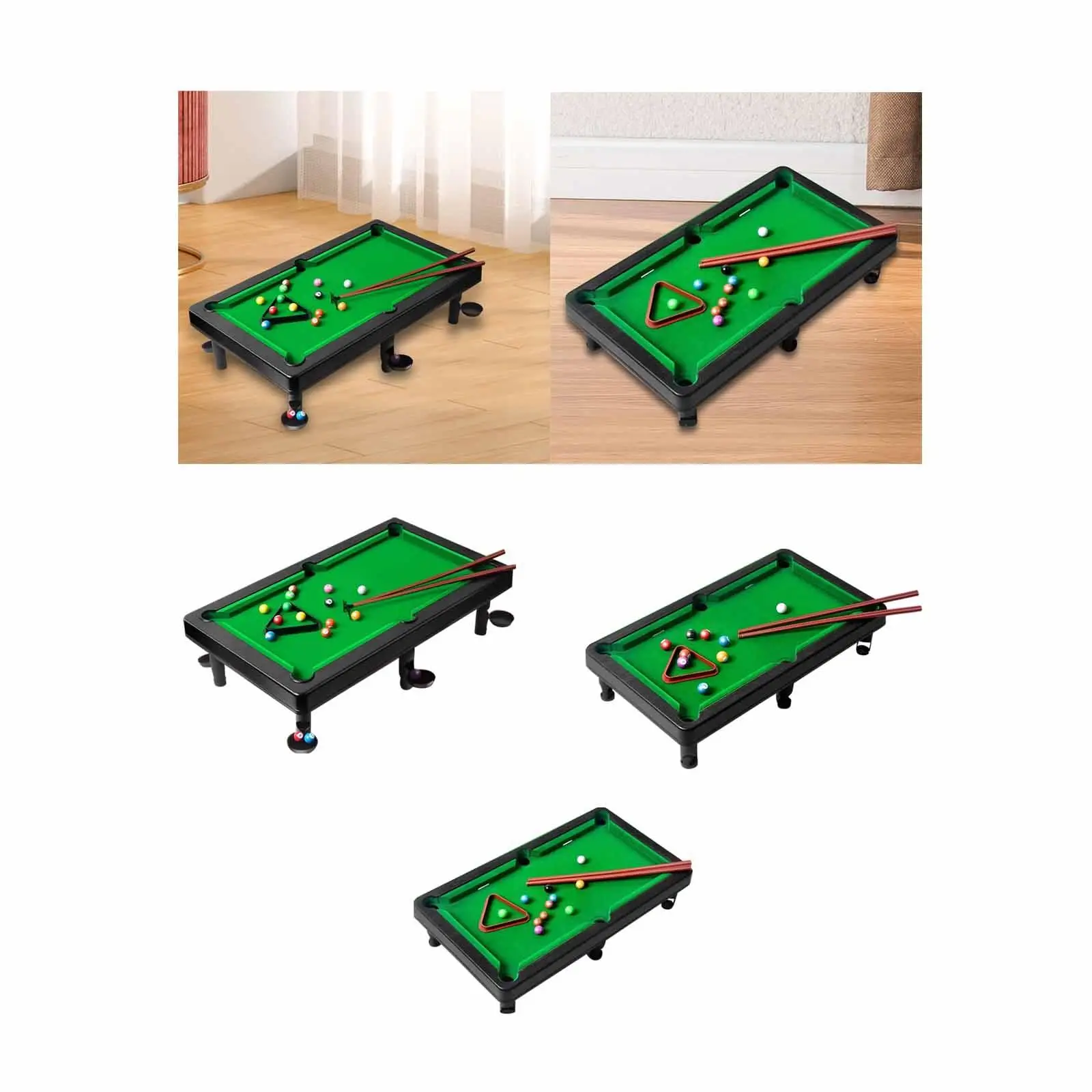 Billiards Game Mini Tabletop Pool Set Desk Play Toy Miniature Pool Table Desktop