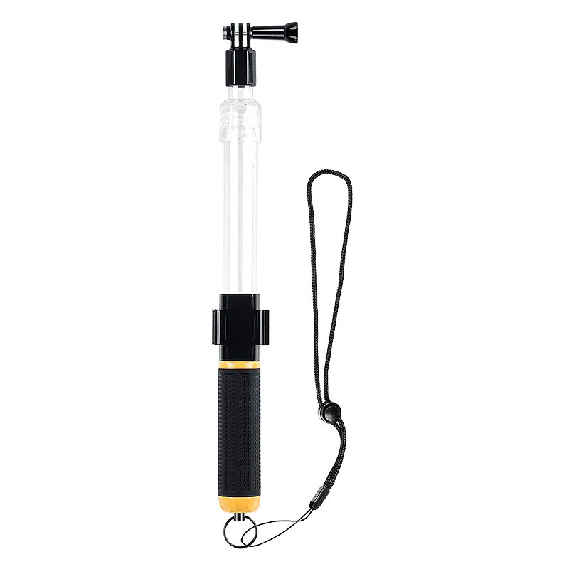 Waterproof Crystal Selfie Stick Telescopic Transparent Handheld Outdoor Diving Buoyancy Rod Suitable for Gopro Sports Camera