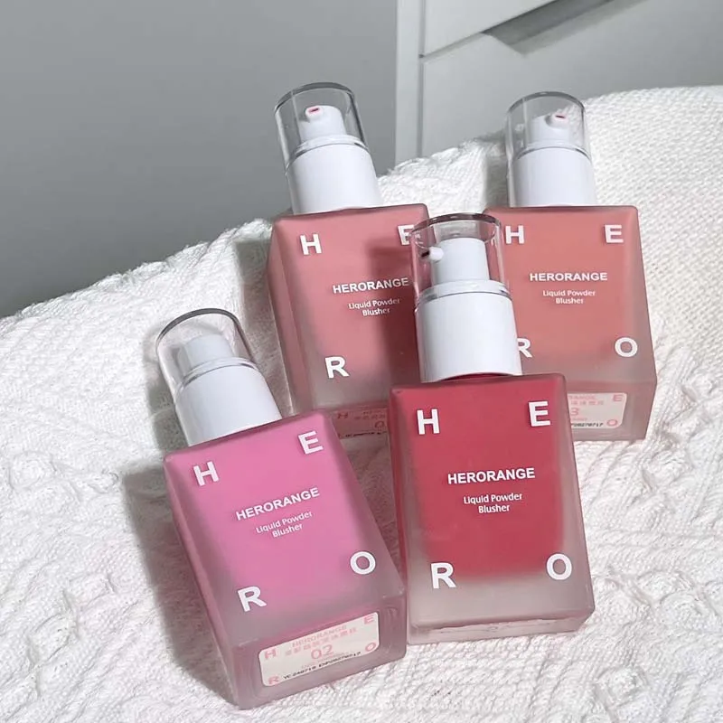 HERORANGE   Colorful skin melting liquid powder blusher essence liquid powder blusher natural and lasting moisturizing 5