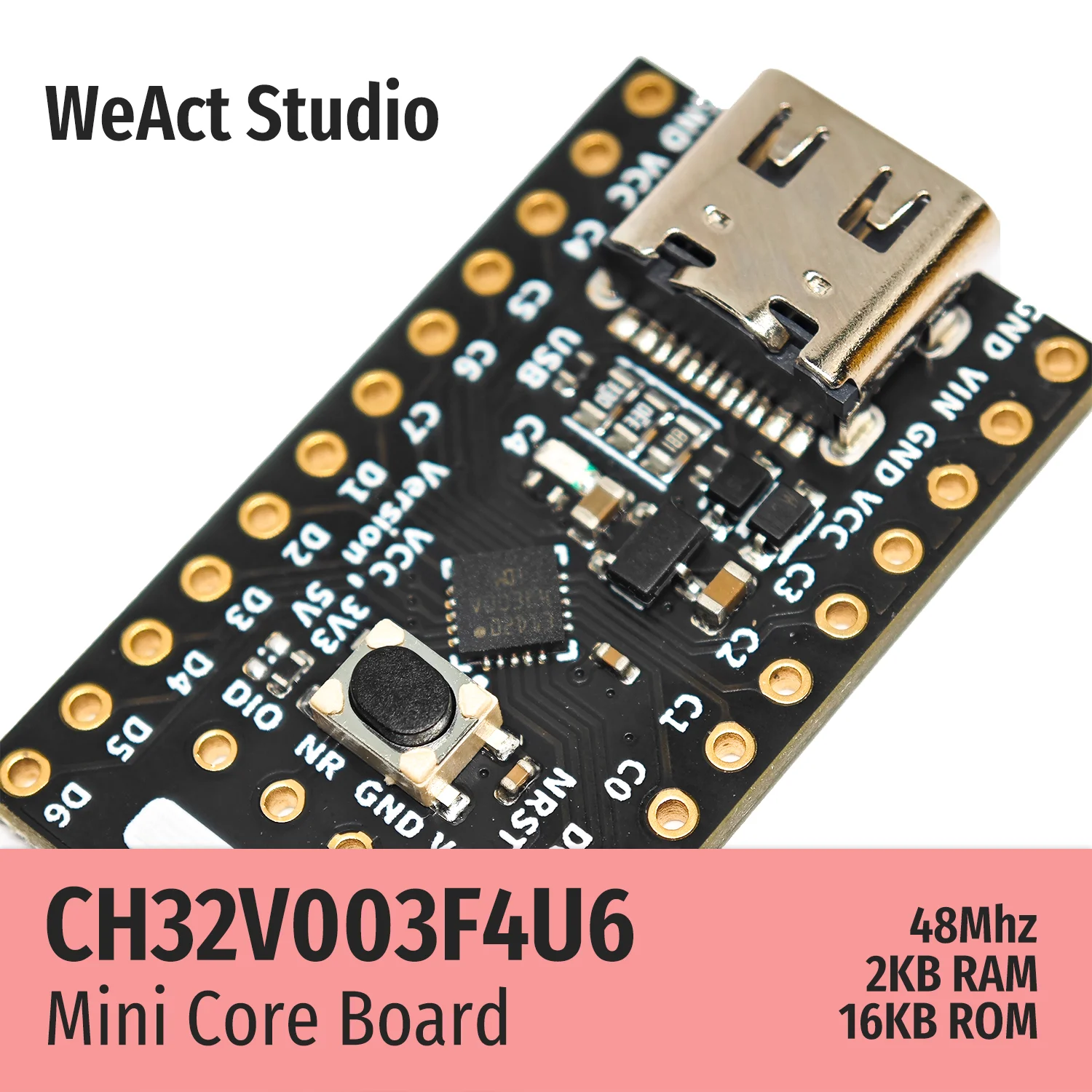 Weact CH32V003F4U6 CH32V003F4 CH32V003 CH32V0 CH32 RISC-V low-power Csutka Pást Bemutató példány Pást