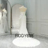 FIDDY898 Strapless Bride Gown Special Mermaid Design Beaded Lace and Chiffon Skirt Sleeveless Lace-up Back QW01975 2