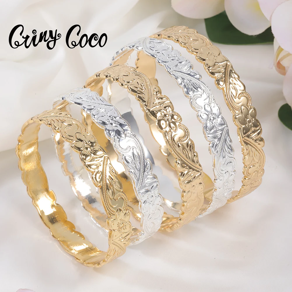 Cring Coco Hawaiian Bangle Hand Bangles Woman Hard Gold Plated Jewelry