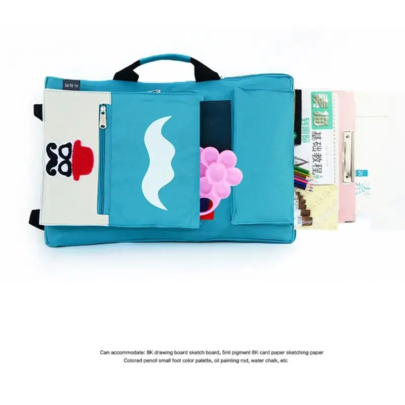 Fashion Cute Drawing Set Art Bag A3 Sketch Pad/Drawing Kit 8K Art School Bag Painting Bags For Kids porta completos