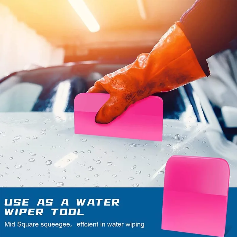 Car PPF Squeegee Anti-scratch TPU Coating Soft Scraper Film Vinyl Spatula Window Tinting Wrap Tools Glass Cleaning Water Wiper