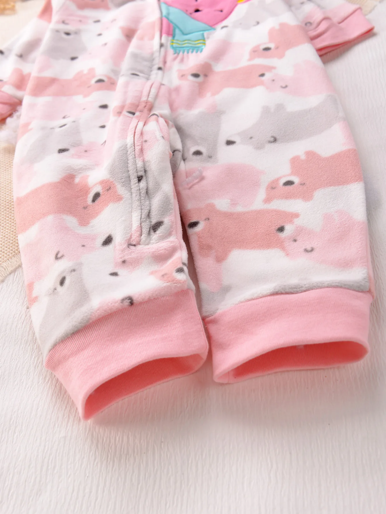 Baby Clothes Spring Autumn Polar Fleece Toddler Girls Romper Cute Animals Warm Jumpsuit Kids Pajamas Small Children Overalls 4