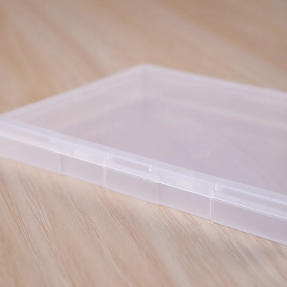 Desktop Storage Box Stationery Storage Box Storage Drawer Boxes Container Case Rectangular Plastic Clear Storage Box Durable Flat Transparent PP 4 Sizes Jewelry Container Case