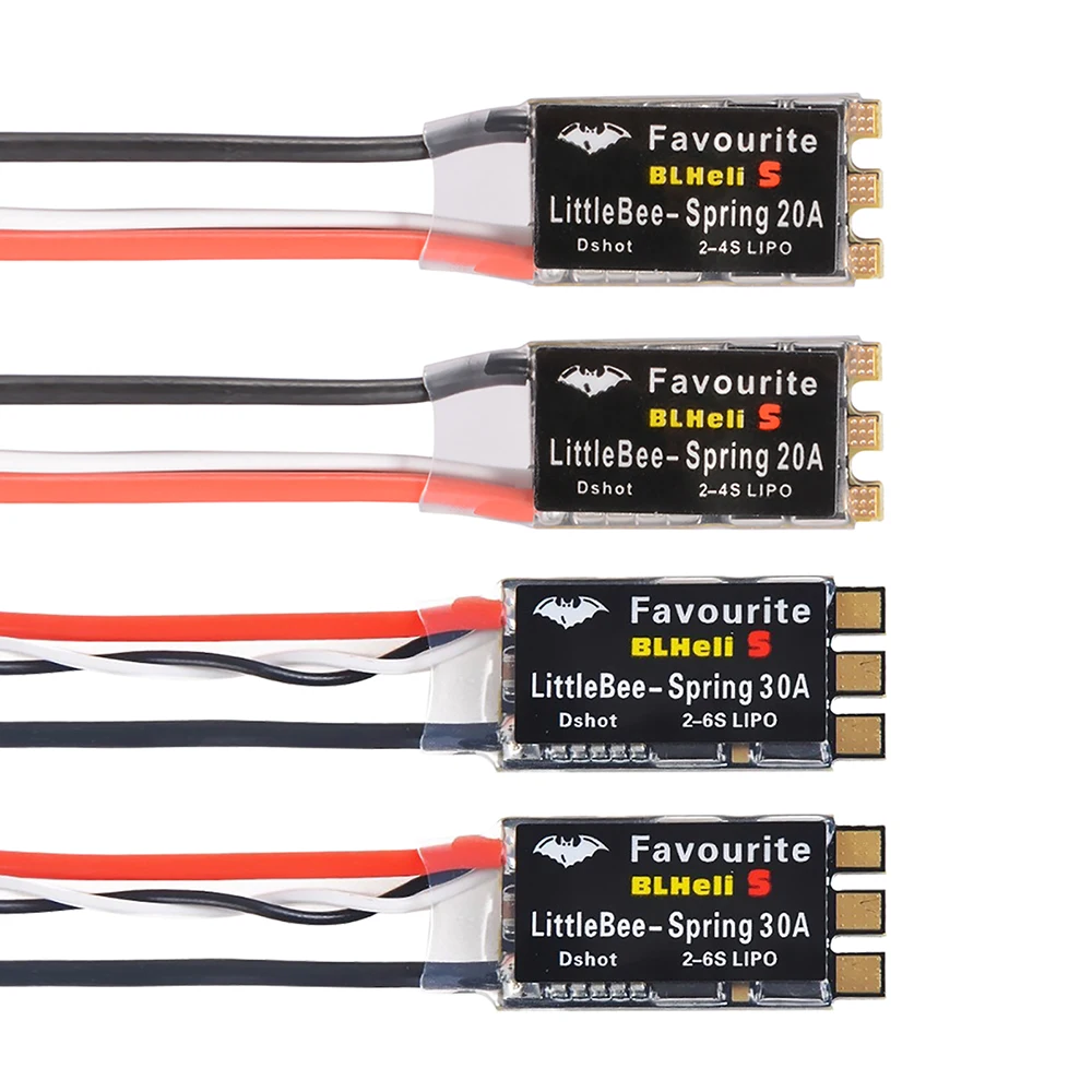 Фото Контроллер скорости 9IMOD FVT LittleBee 20A/30A ESC BLHeli_S OPTO 2-6S бесщеточный с поддержкой Mulitshot DSHOT для дрона RC FPV №2