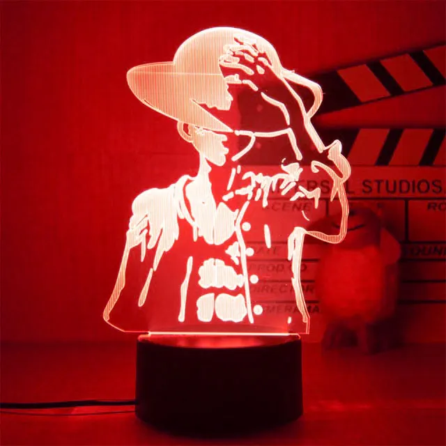  Zorro, One piece, lampe led, lampe 3d, veilleuse, lampe  personnalisable, éclairage, illusion, idée cadeau, cadeau original