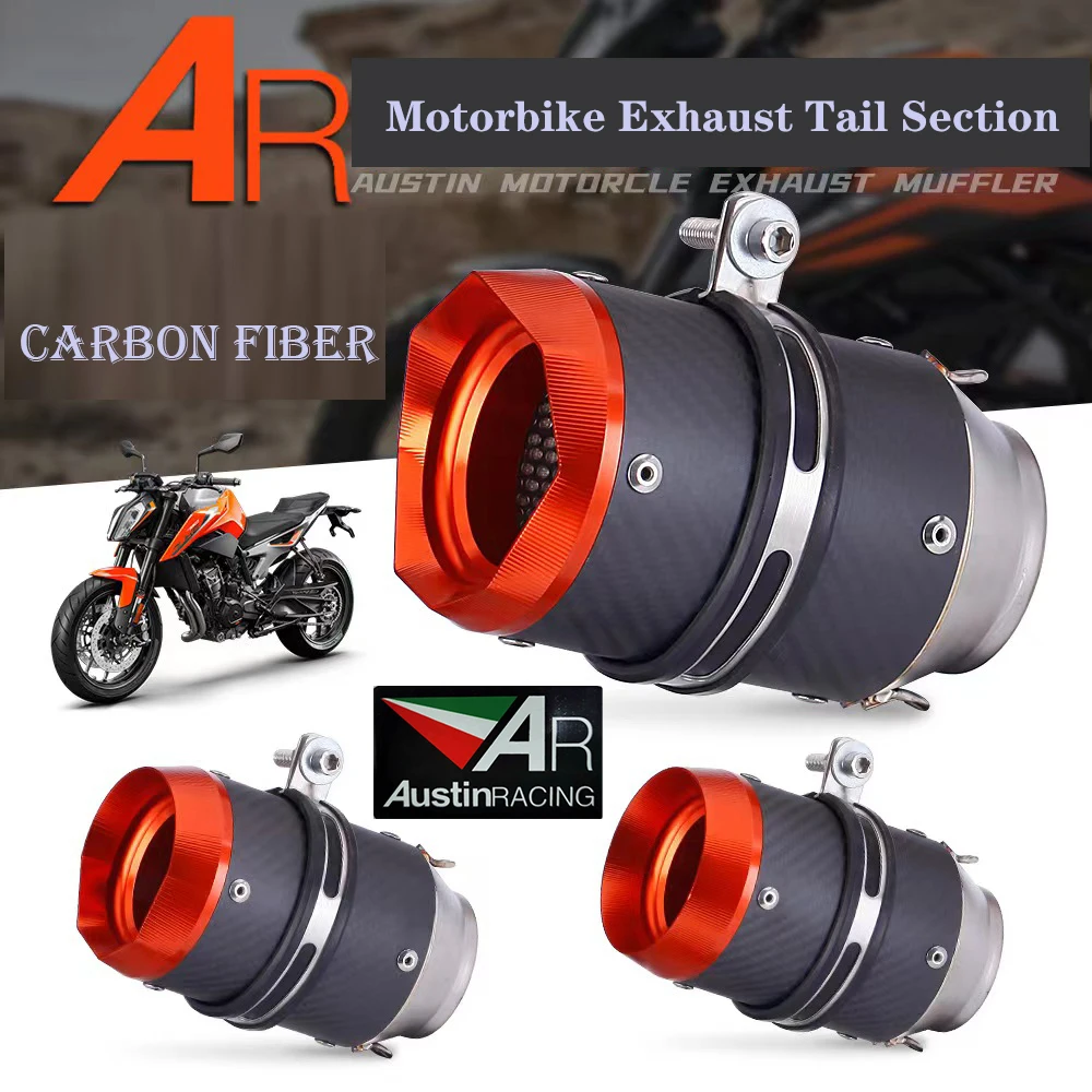 Rafesno 오토바이 배기 파이프, 야마하 R3 MT07 390ADV ZX6R 닌자 400 Z800 Z900 BUKE 821 1200-1200S 모델 수정용, 51mm