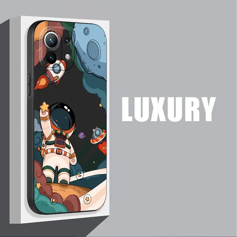 Retro Astronaut Galaxy Rocket Phone Case Cover