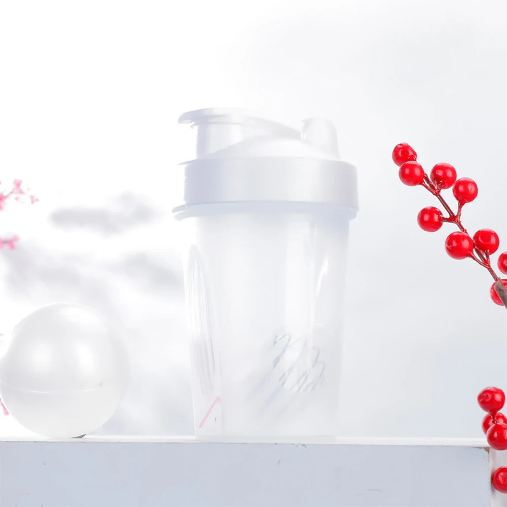 400ml Portable Protein Powder Shaker Bottle Leak Proof Water Bottle for Gym Fitness Training Sport Shaker Mixing Cup with Scale protein bottle shaker bottle shaking cup protein shaker cup