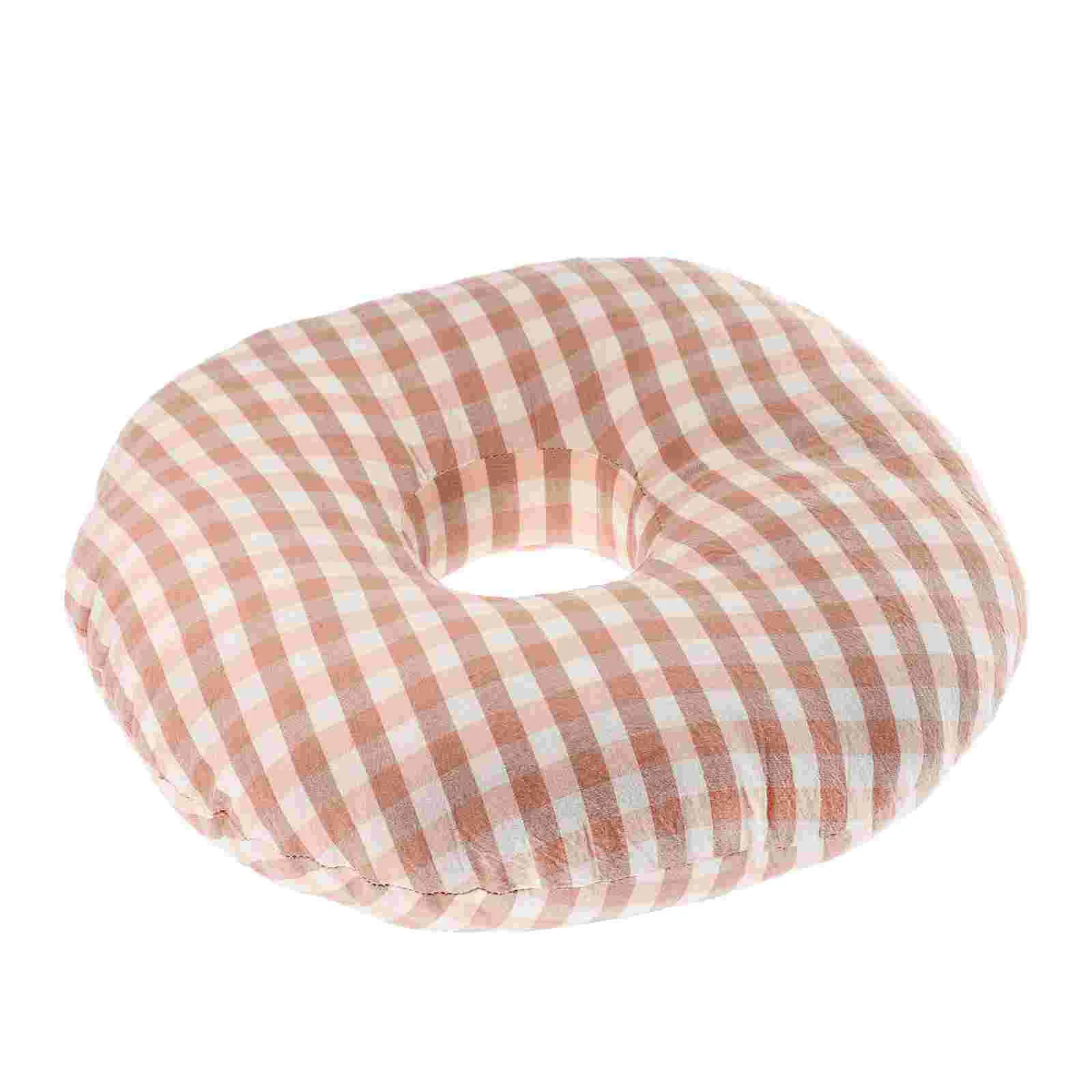 

Single Hole Ear Pillow Home Use No Pressure on Hands Side Sleeping Practical Cotton Fiber Household Round Travel