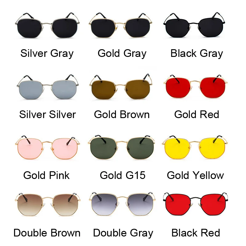Classic Square Sunglasses Men Brand Designer Vintage Sun Glasses Male Metal Frame Outdoor Shades Driving Oculos De Sol_voghion.com