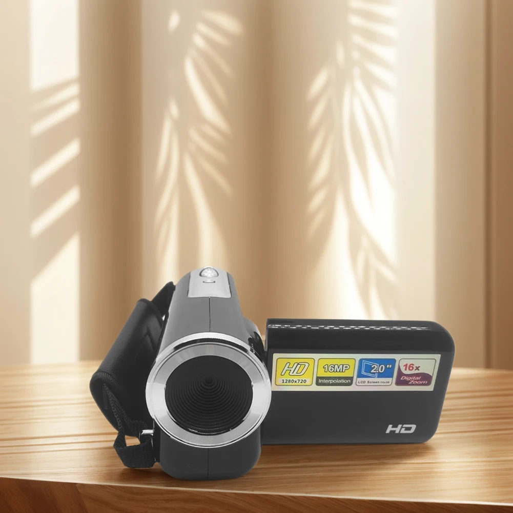 16MP 720P Digital Video Camera with USB Cable Video DV Camera 2.0 Inch TFT Color Screen Built-in LED Flash for Students Teens