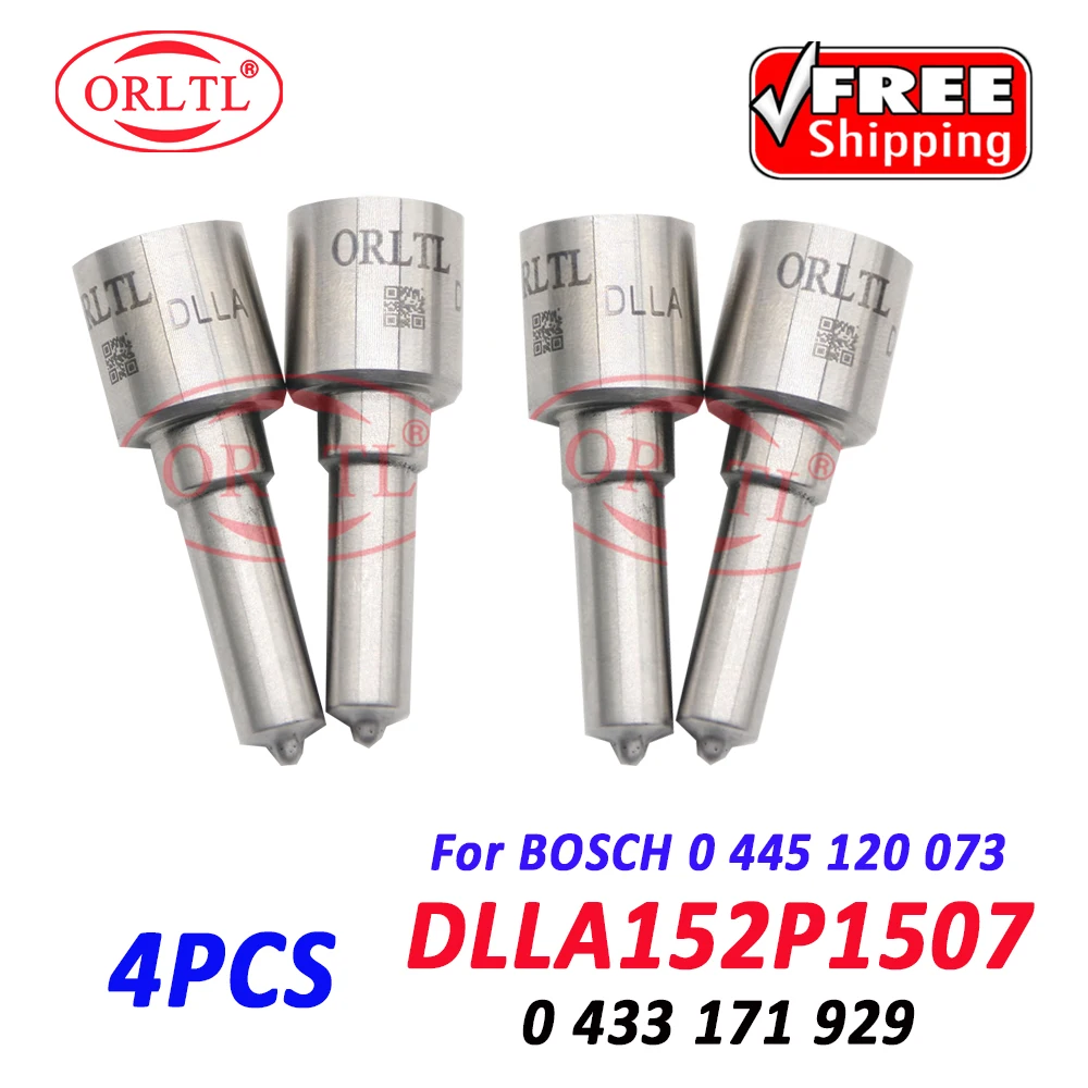 

ORLTL 4 Pieces DLLA152P1507 Diesel Injector Nozzle DLLA 152 P 1507 Common Rail Sprayer 0 433 171 929 For 0445120073 0433171929