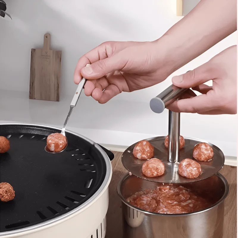 1pc Multi-Functional Stainless Steel Meatball Maker DIY Meatball Making Kit for Restaurant Kitchens Ideal for Cookie Dough