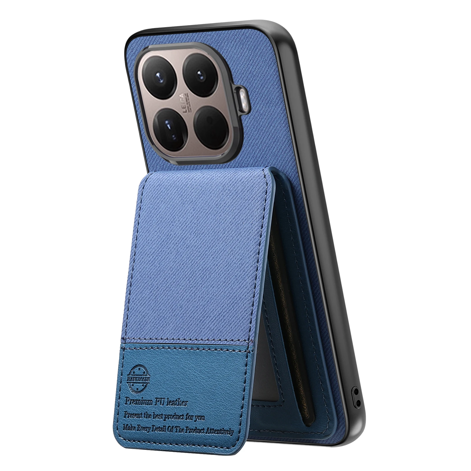 Premium PU Leather Flip Wallet Case with Card Slot and Stand – Magnetic Shockproof Bracket Cover