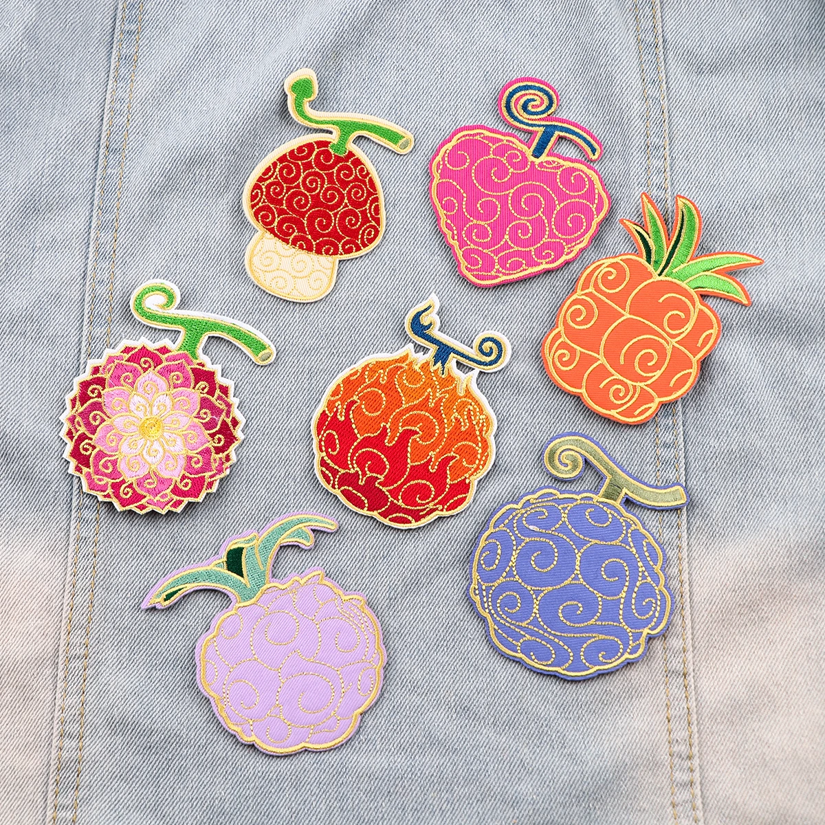 

Anime Patch Evil Fruits Clothing Badges Eco-friendly Embroidered Applique Patch Fashion Badges Fans Accessories Gifts