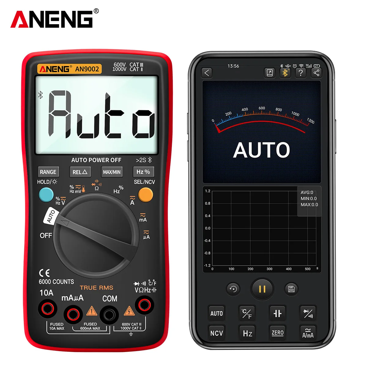 ANENG Bluetooth APP intelligent anti-burn multimeter anti-burn remote data monitoring online resistance power