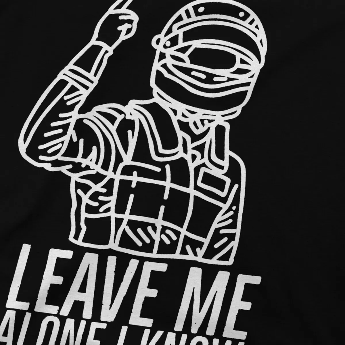 Leave Me Alone Kimi Raikkonen F1 Racer Graphic T-Shirt - Gothic O-Neck Polyester Streetwear