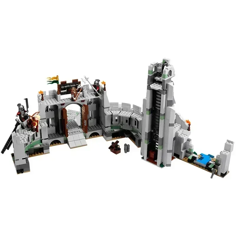 1368Pcs 빌딩 블록 Lord Rings 투구의 전투 깊은 DIY 모델 액션 피규어 DIY 장난감 어린이 교육 선물