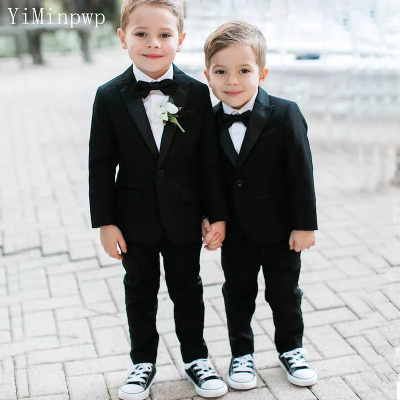 LittleBoyWeddingSuitPeakedLapelOneButtonChildrenPartyClothes