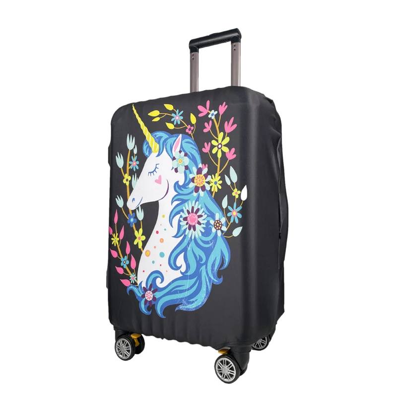 Thick Elastic Colored Striped Luggage Protection Cover Zipper Luggage Suitcase Cover Suitcase Handle Cover Travel Accessories 3