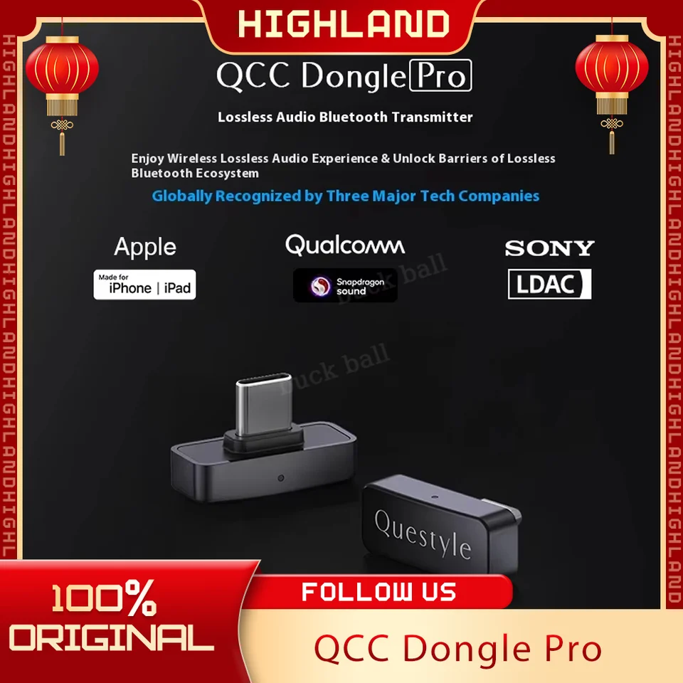 Questyle QCC Dongle Pro LDAC Lossless Bluetooth 5.4 Supports