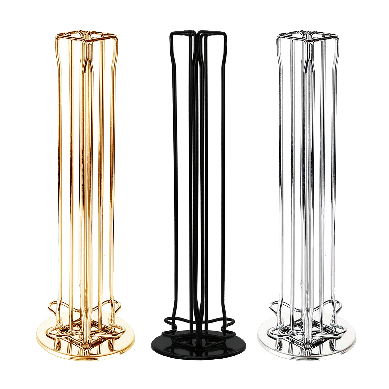 Capacity of 40 Iron Wire Coffee Pod Capsule Holder Rotatable Rack Tower Organizer Dispenser for Nespresso Counter Cafe Home