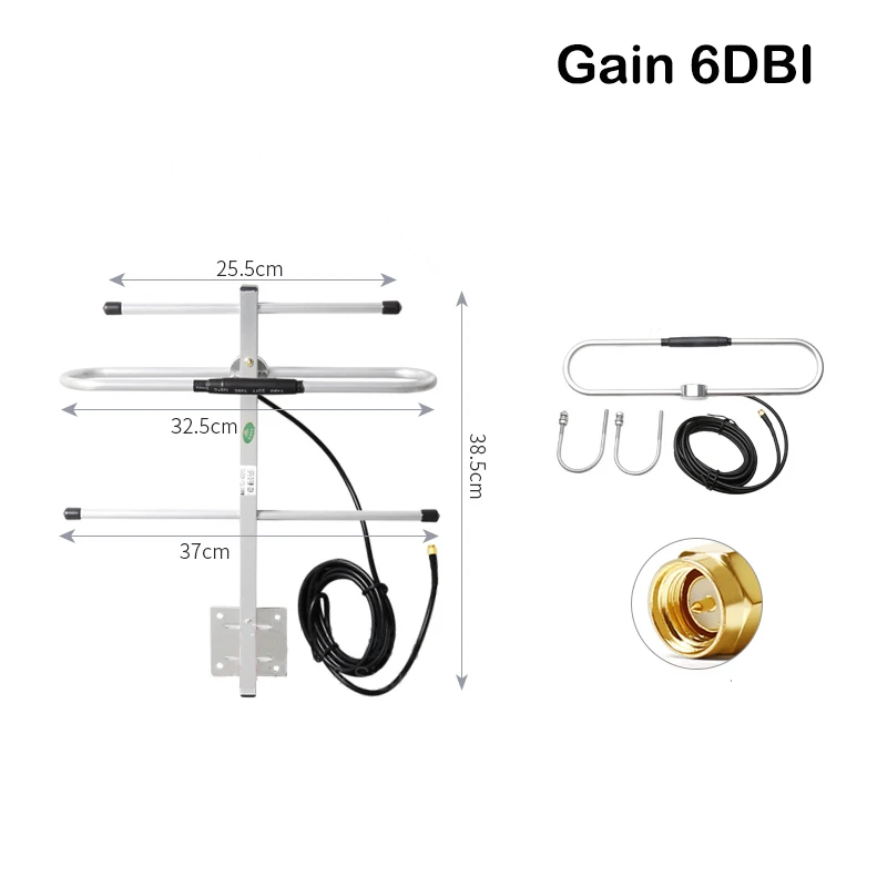 Antenna ricevitore a lungo raggio da 433 MHz, compatibile con apriporta Mighty Smart, struttura in ABS resistente alle intemperie e metallo, maggiore potenza del segnale per porte automatiche di