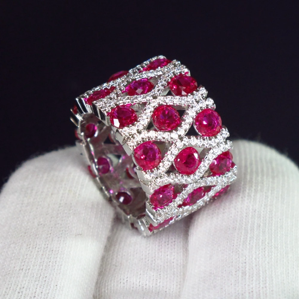Anillo De Piedras Preciosas Para Mujer Sortija De Tanzanita De Zafiro 