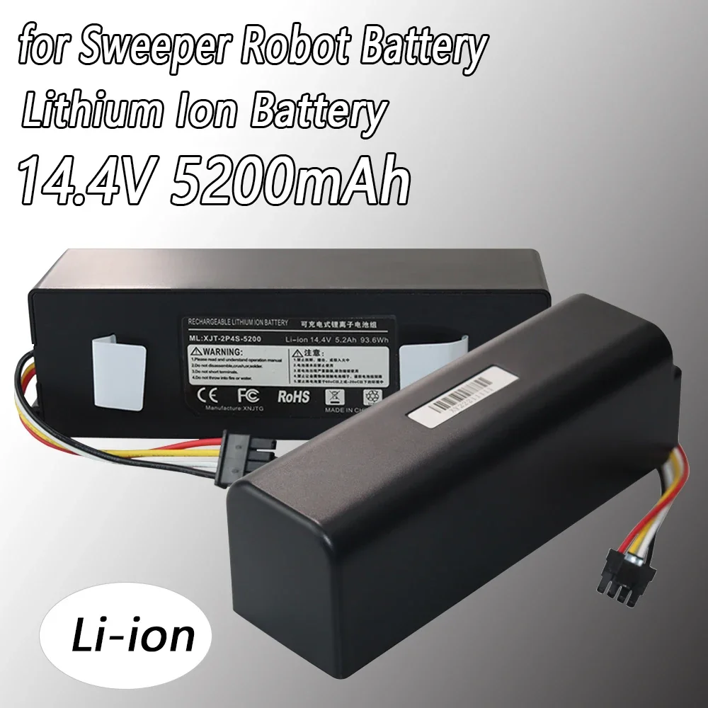 

14.4V 5200mAh Replacement Li-ion Battery,For Xiaomi Roborock S55 S60 S65 S50 S51 S5 MAX S6 Parts Robotic Vacuum Cleaner Battery
