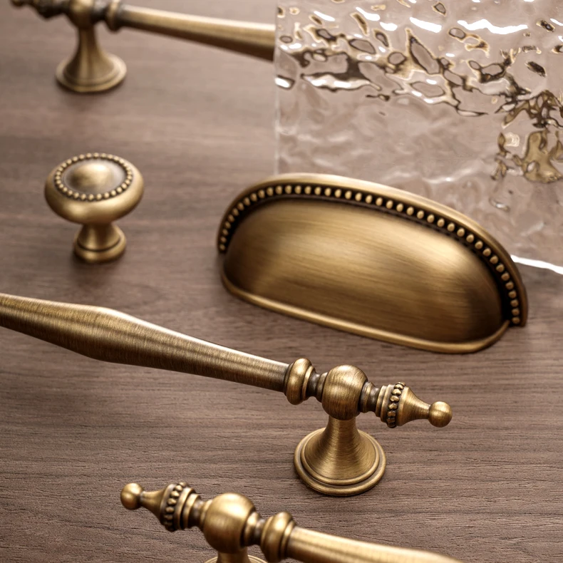 antique bronze cabinet handles drawer pulls brass finish