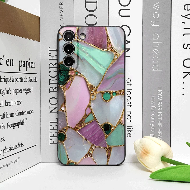 Elegant Green Marble Texture Phone Case - Frosted Soft Cover