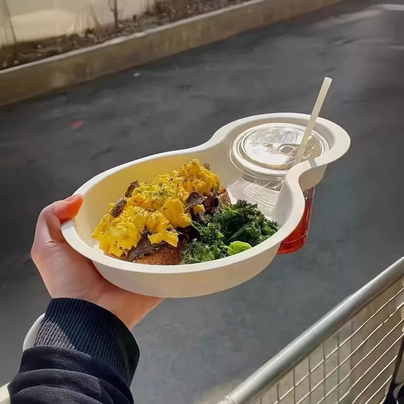 50/60pcs Disposable Hot Dog Food Trays with Dual Compartments and Beverage Cup Holder, ... - SKU DHDF1735 - UGI Packaging