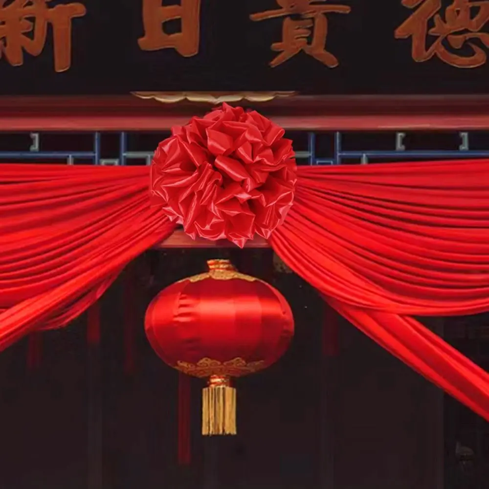 Auto Liefer zeremonie geely rotes Tuch Hortensie starten Geschäft Band schneiden chinesische Hochzeit roten Satin – Detail 2