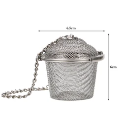 Stainless Steel Reusable Tea Infuser Mesh Ball Filter (D Dia 6.5cm)