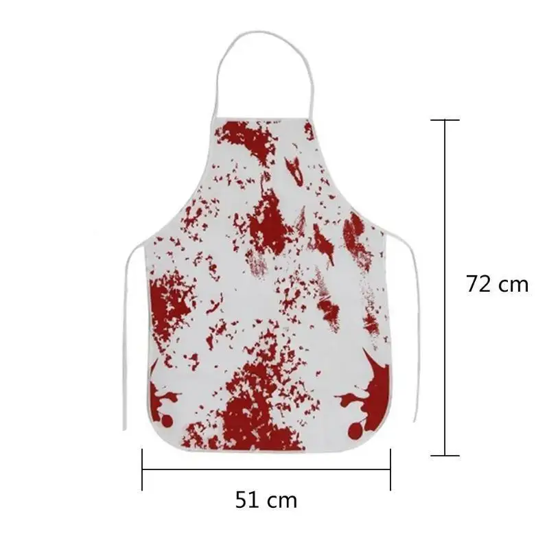Halloween Butcher Blood Apron Decoration Horror Party Blood Apron Dress Up Halloween Scary Kitchen Apron Cosplay Butcher DressUp