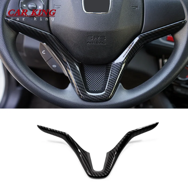 

For Honda HR-V HRV Vezel 2015 2016 2017 2018 Steering Wheel Panel Cover Bezel Trim Insert Badge Molding Garnish Decoration