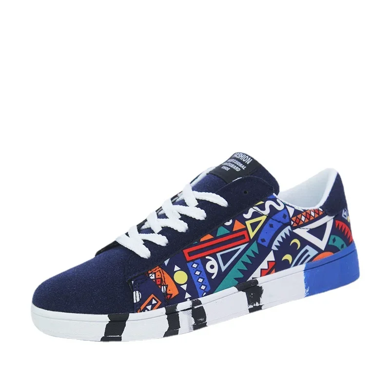 Men Skateboarding Shoes Flats Sneakers Black Sports Shoes Spring Autumn Casual Printing Sneakers Zapatos Para Hombres for Male