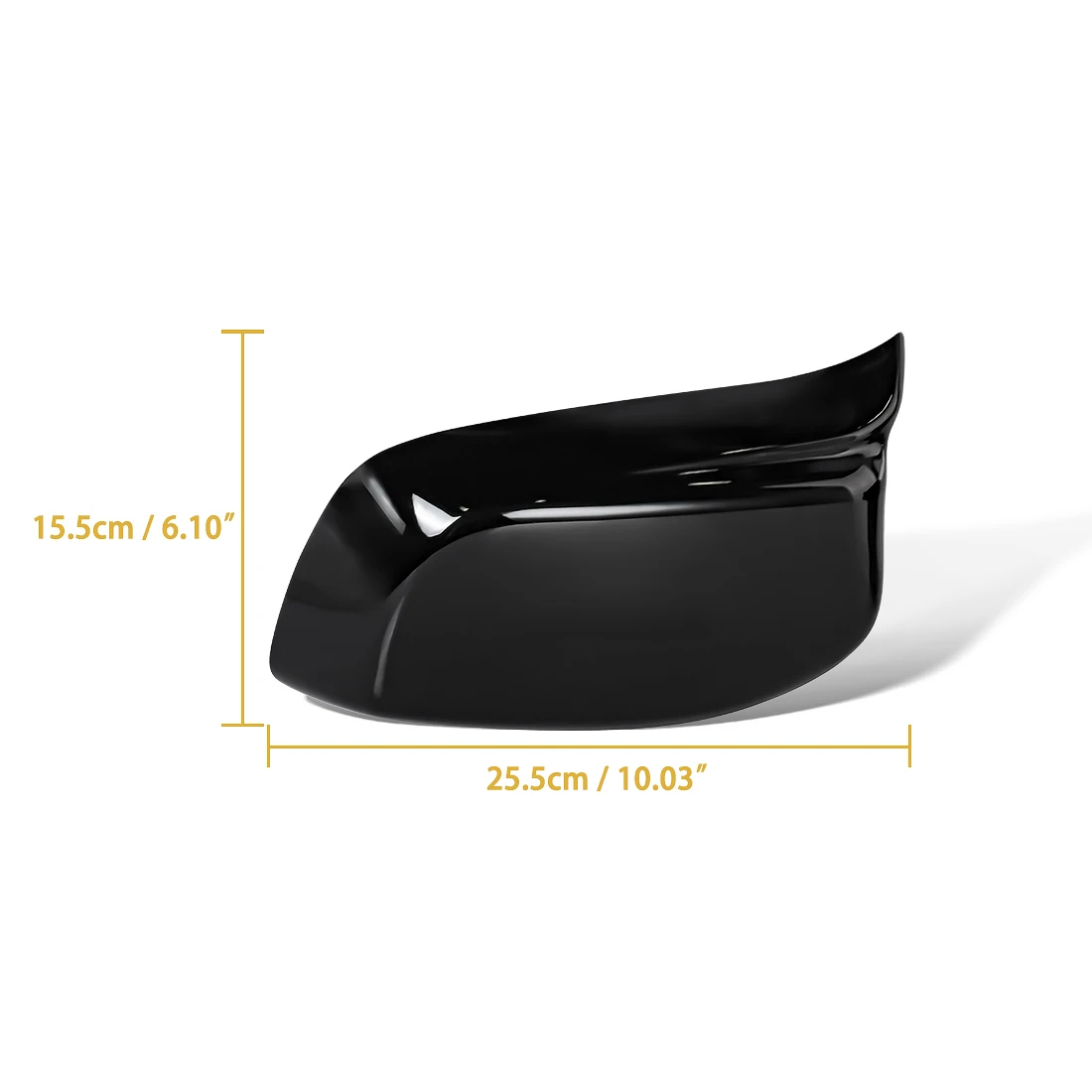 2PCS 백미러 쉘 BMW E60 E61 E63 E64 2004-2007 용 수정 버전 글로스 블랙 윙 백미러 커버 캡