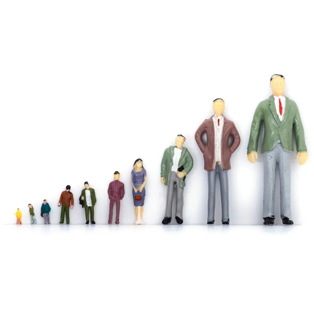 10/20/25/50pcs 1:75/1:50/1:42/1:30/1:25 Scale Toy Figures Hand-made People Figures ABS Model DIY Character Building Passengers - 4