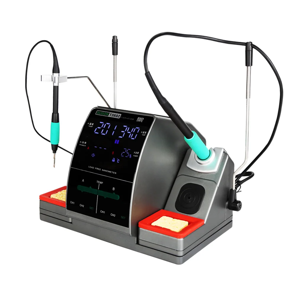 2 in 1 Soldering Station LCD Digital Display Welding Rework Station Soldering Iron Kit Original C210 C115 For SUGON T3602