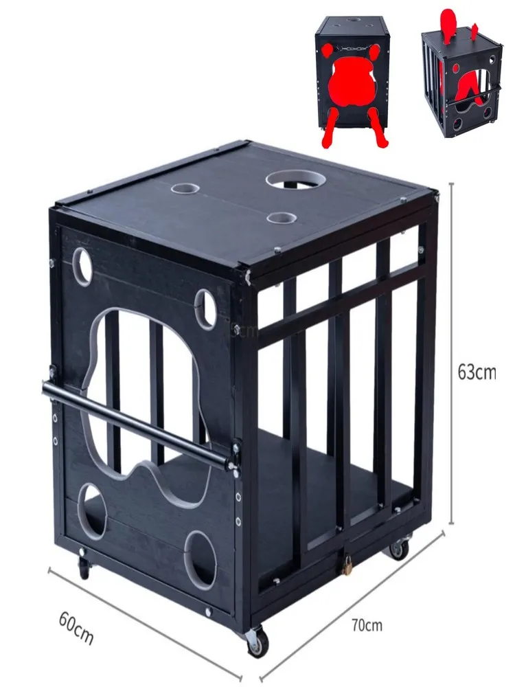 Newest Butt Bondage Hip Shackles cbt Pillory Love Cage BDSM Bondage Fetish Couples Games Discreet Toys for Women Men Sextoys