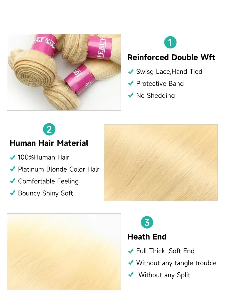 1 3 4 613 Blonde Straight Hair Bundles Brazilian Remy Human Hair Extension Honey Blonde Bundle Deals 28 30 32 34 36 38 40 Inches 4