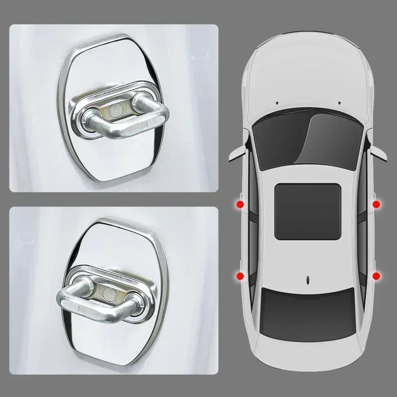 Car Styling Auto Door Lock Cover Anti-Rust For Chevrolet Trax Cruze Malibu Camaro Cavalier Equinox Orlando Lova RV Mon car door lock cover