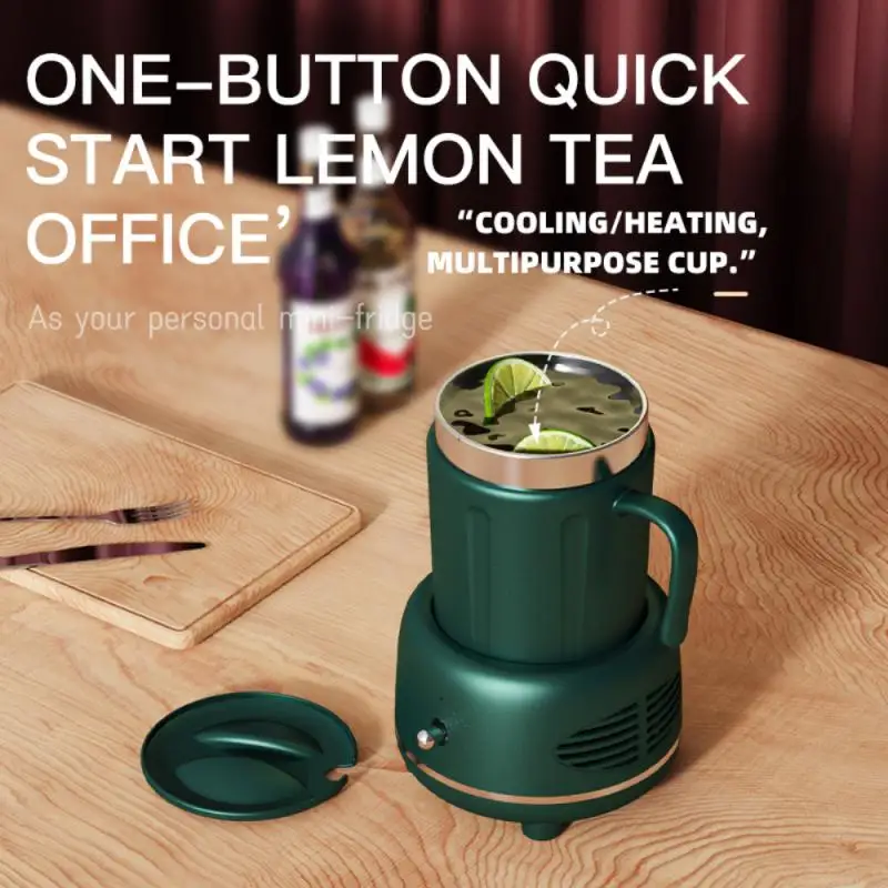 2 In 1 Coffee Milk Beer Soda Heating Cooling Cup Car Drink Insulation Cup Travel Mini Refrigerator Cold Drink Machine Kitchen