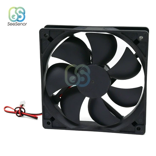 DC 브러시리스 12025 팬, PC 컴퓨터 케이스 쿨러, 120mm, 12cm, 5V, 12V, 24V, 120mm * 120mm * 25mm 팬, 120x120x25mm, 2 핀 5